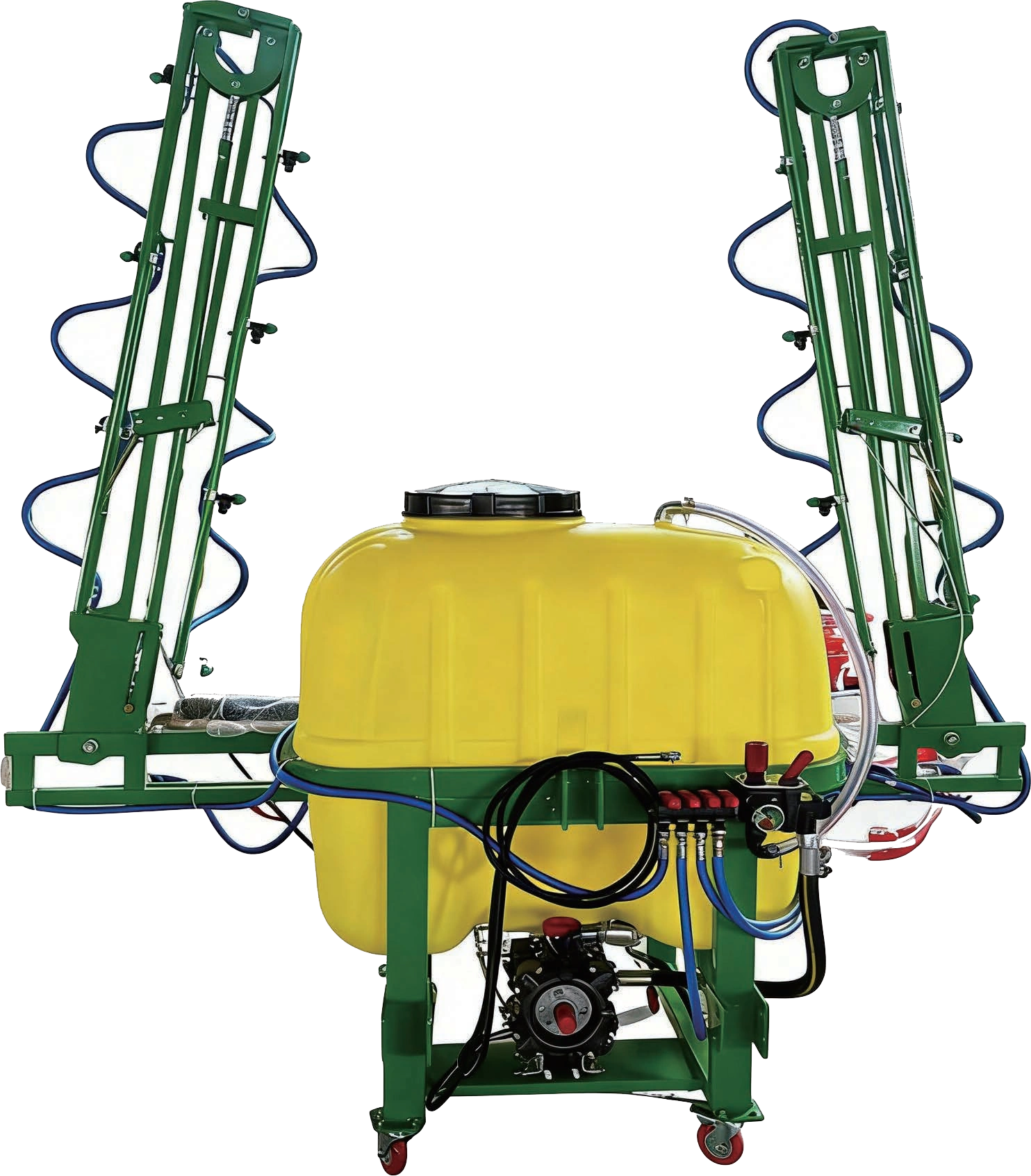 3W Series Mounted Boom Sprayer - Full Product Description
The 3W Series Mounted Boom Sprayer is universal mounted plant protection spraying equipment developed for small and medium farms across the world. It covers all mainstream tank capacity from 400L to 1000L, perfectly compatible with the rear three-point hitch interface of conventional wheeled tractors. During operation, it is fully driven by the tractor power take-off shaft, no extra independent power source is needed. After the folding spray boom is fully unfolded, it can reach maximum 12m ultra-wide spray width, one single field pass can complete uniform spraying over 12m width, serving as the entry-level high cost-performance preferred implement for field crop weeding, insecticidal and fungicidal plant protection operations.Double-Cylinder Diaphragm Pump Delivers Stable Pressure and Even Fine Atomization
The core pump body adopts double-cylinder diaphragm pump, the output liquid pressure is fully stable without fluctuation. After the liquid is sprayed out through anti-drip combined nozzles, the atomized droplets are extremely even and fine, there will be no large droplets directly falling to the ground. The liquid medicine can evenly attach to both sides of crop leaves, the pesticide utilization rate is drastically improved, the plant protection effect is better under the same pesticide dosage.Full Anti-Corrosion Pipelines Resist All Kinds of Pesticides Without Corrosion For Years
All pipelines and valves in contact with liquid medicine are made of special pesticide-resistant plastic and anti-corrosion rubber materials. Even if strong acid and strong alkaline herbicides and pesticides circulate in the pipelines for a long time, there will be no problems such as pipeline corrosion leakage or liquid medicine contamination and deterioration, the overall service life is far longer than ordinary iron pipe sprayers.Folding Spray Boom Delivers Flexible Transit and Excellent Trafficability
The spray boom adopts foldable structure. During spraying operation, it is fully unfolded to get maximum spray width. During transit transportation, the two side spray booms are folded upwards and stowed, the overall machine width is drastically reduced. When passing on country roads and between crop rows, it will never scrape roadside crops and trees, the transit movement is extremely flexible and convenient.Anti-Drip Nozzles Stop Dropping Immediately to Avoid Phytotoxicity
All nozzles are equipped with combined anti-drip structure. After closing the spraying valve, the nozzles stop dripping liquid immediately, there will be no problem that residual liquid keeps dripping after the pump is shut off on ordinary nozzles. It completely avoids the phytotoxicity problem that the crops under the machine are burned by continuously dripping high-concentration pesticide when the sprayer stops in the middle of the plot for waiting.Wide Compatibility and Low Threshold, Existing Tractors Can Hitch It Directly
The whole machine adopts standard three-point hitch interface, the vast majority of ordinary wheeled tractors across the world can be directly hitched to the power take-off shaft and start operation without any modification. No extra special power chassis is needed, small and medium farms can complete standardized high-efficiency plant protection operations with extremely low threshold.Typical Applications: Weeding and insecticidal spraying operations for field crops such as wheat, corn and soybean, large-area lawn maintenance spraying operations, seedling stage plant protection spraying operations for cash crops, low-cost daily plant protection operations for small and medium farms, and high-efficiency spraying operations on contiguous plots.